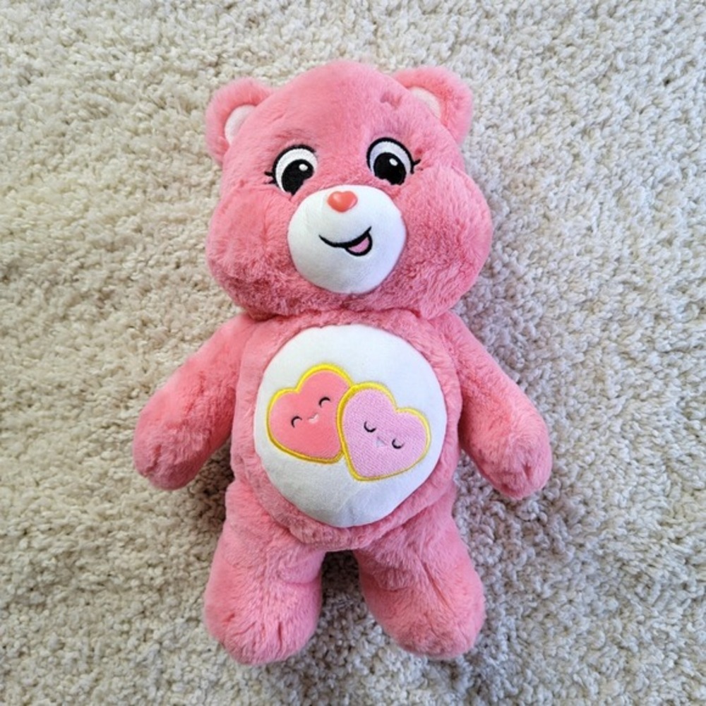 Care Bears Unlock the Magic Love-a-Lot Bear Pink Plush Stuffed Animal 2020 14in